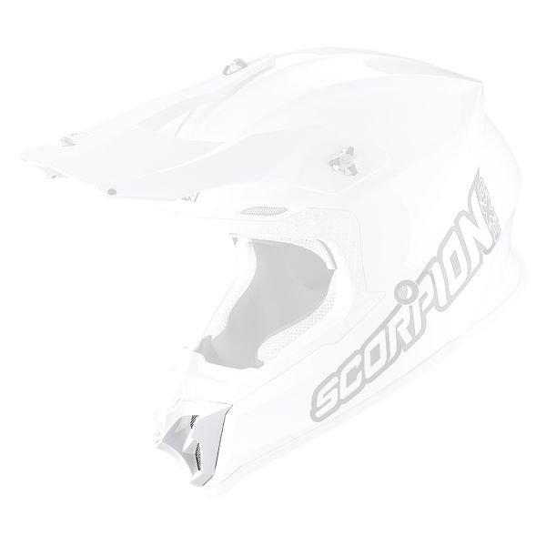 Pi�ces d�tach�es casque Scorpion Ventilation Mentonniere VX-16 Evo Air Pearl White