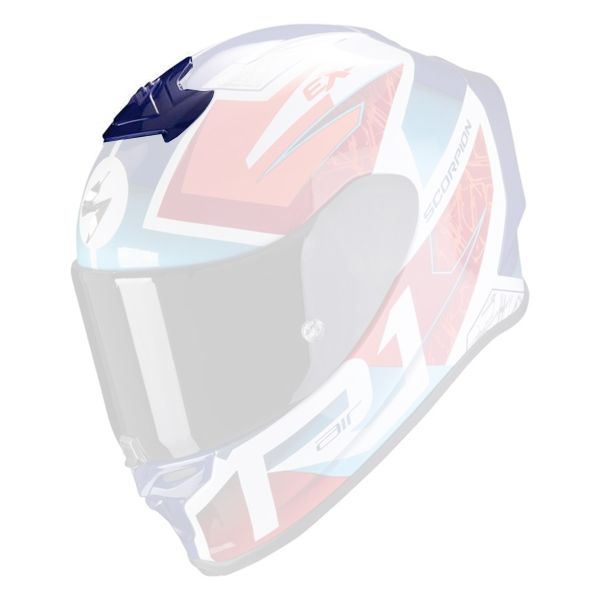 Pi�ces d�tach�es casque Scorpion Ventilation Superieure Exo R1 Air Infini White Blue Red