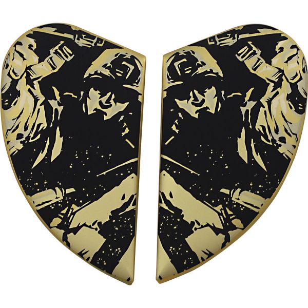 Pi�ces d�tach�es casque ICON Plaques Laterales Airform Guardian Gold