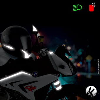 VFLUO Autocollant Reflechissant A Decouper Noir