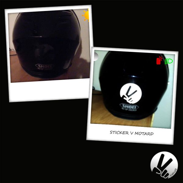 VFLUO Autocollant Reflechissant V Noir