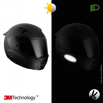VFLUO Bandes Reflechissantes Noir Oval