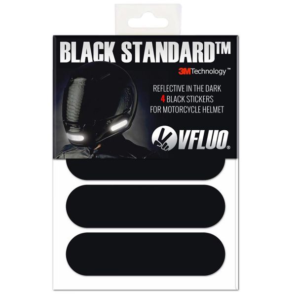 Réfléchissants casques VFLUO Bandes Reflechissantes Noir Standard