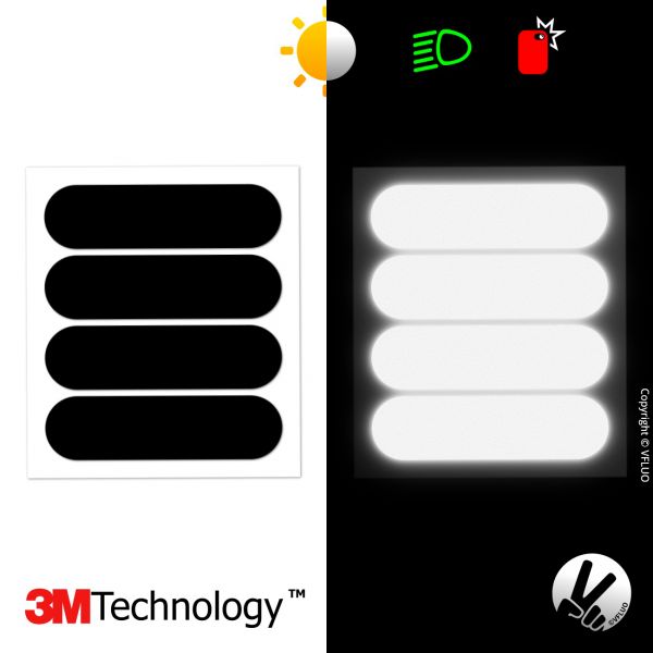 VFLUO Bandes Reflechissantes Noir Standard