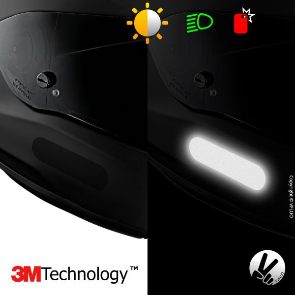 VFLUO Bandes Reflechissantes Noir Standard