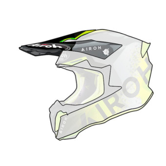 Pièces détachées casque Airoh Visiere Twist 2.0 Bit Yellow Pièces détachées casque Airoh Visiere Twist 2.0 Bit Yellow