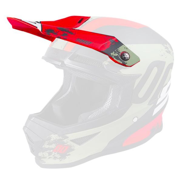 Visiere SHOT Visiere Furious Shadow Kaki Red Matt