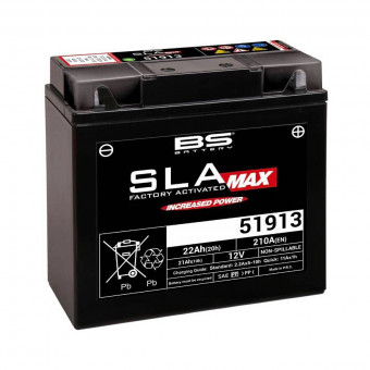 Batterie Moto BS Battery BS Battery 51913 SLA-MAX Batterie Moto BS Battery BS Battery 51913 SLA-MAX