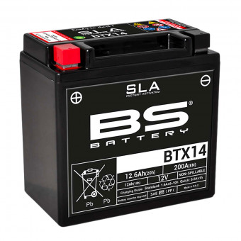 Batterie Moto BS Battery BS Battery BTX14AH SLA Batterie Moto BS Battery BS Battery BTX14AH SLA