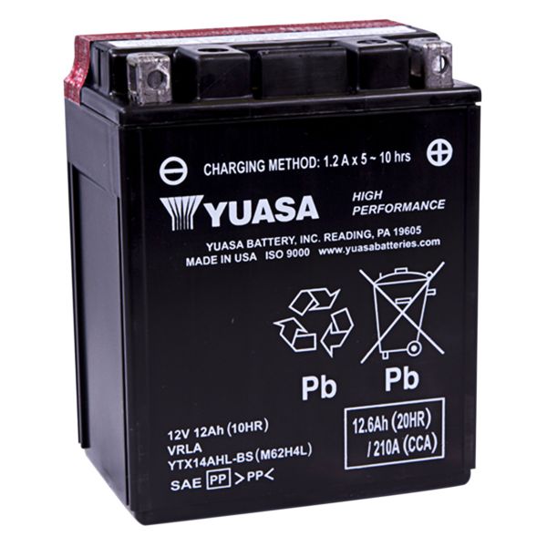 Batterie Moto Yuasa Yuasa YTX14AHLBS (0.66 L) Sans Entretien