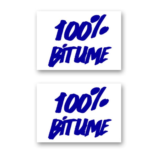 Stickers 100% Bitume Lot 2 Stickers 100% Bitume 14 x 11 Blue