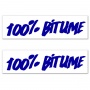 Stickers 100% Bitume Lot 2 Stickers 100% Bitume 14 x 3 Blue