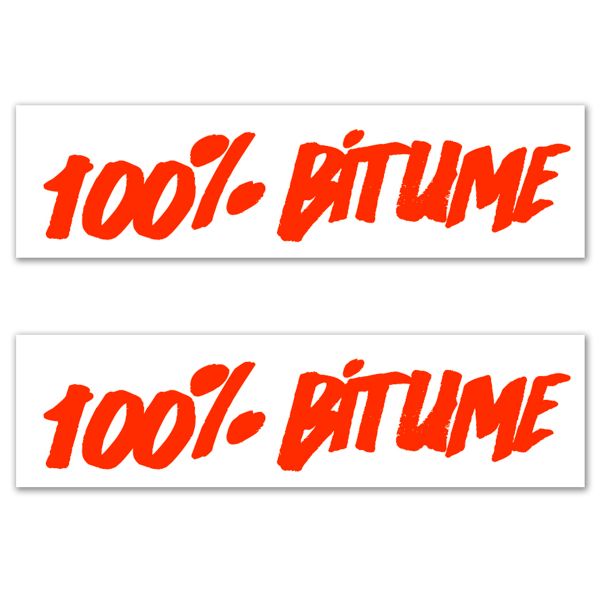 Pices & Accessoires moto 100% Bitume Lot 2 Stickers 100% Bitume 14 x 3 Fluo Orange