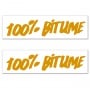 Stickers 100% Bitume Lot 2 Stickers 100% Bitume 14 x 3 Gold