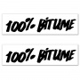 Stickers 100% Bitume Lot 2 Stickers 100% Bitume 14 x 3 Black