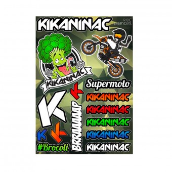 Pices & Accessoires moto Kikaninac Planche Stickers Brocolis