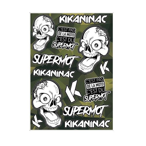 Pices & Accessoires moto Kikaninac Planche Stickers Supermot