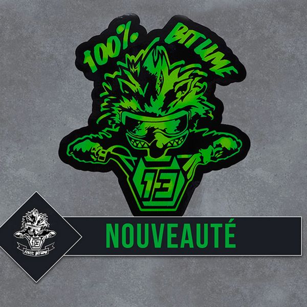 Pices & Accessoires moto 100% Bitume Lot de 2 Stickers Niglo 9 x 8.5 cm Green