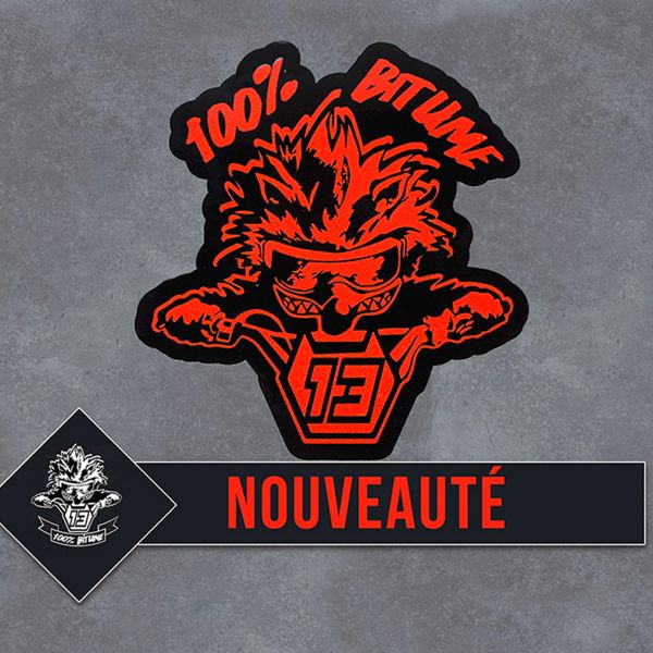 Pices & Accessoires moto 100% Bitume Lot de 2 Stickers Niglo 9 x 8.5 cm Orange