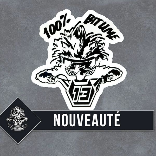 Pi�ces & Accessoires moto 100% Bitume Lot de 2 Stickers Niglo 9 x 8.5 cm White