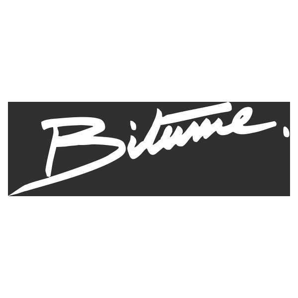 Stickers 100% Bitume Lot de 3 Stickers Signature White 10 x 5 cm