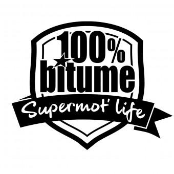 Stickers 100% Bitume Lot de 3 Stickers Supermot Life 7 x 6 cm Stickers 100% Bitume Lot de 3 Stickers Supermot Life 7 x 6 cm