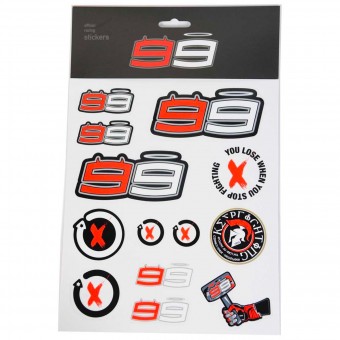 Pices & Accessoires moto Jorge Lorenzo Stickers Big Lorenzo Multicolor