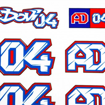 Andrea Dovizioso Stickers Multicolor Dovizioso 04
