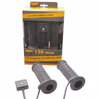 Poignees moto & scooter Tecnoglobe TG Poignees Chauffantes Quad Luxe Universelles 120mm - 22mm Poignees moto & scooter Tecnoglobe TG Poignees Chauffantes Quad Luxe Universelles 120mm - 22mm