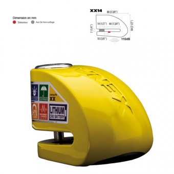 Xena Bloque Disque Alarme Series XX 14 Jaune