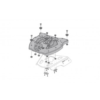 Kit de fixation Top Case SW-MOTECH Adaptateur Top Case Trax Porte Bagages Alu Rack Kit de fixation Top Case SW-MOTECH Adaptateur Top Case Trax Porte Bagages Alu Rack