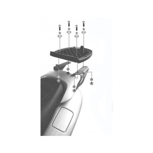 Kit de fixation Top Case Givi Support Monolock SR46M Yamaha Majesty/MBK Skyliner (01-13) Kit de fixation Top Case Givi Support Monolock SR46M Yamaha Majesty/MBK Skyliner (01-13)