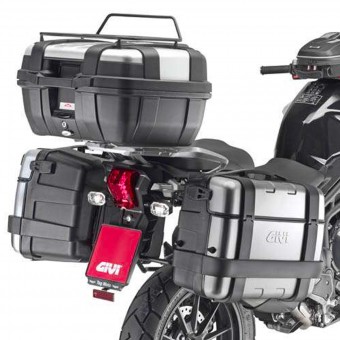 Sacoche Valise Top Case Cuir 2 casques motos et trikes