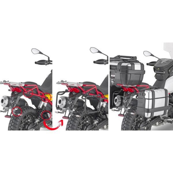 Kits de fixation valise Givi Support Liaison Rapide Valise PLOR8203MK Moto Guzzi V85TT (19-20)