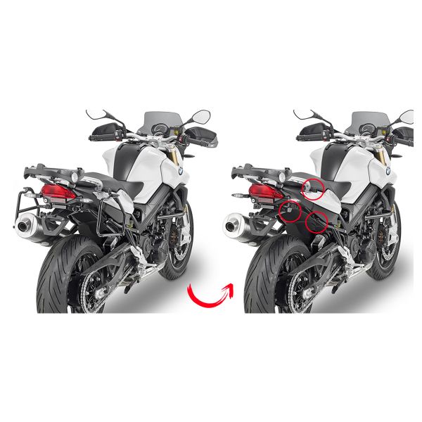 GIVI Paire Tampons Adhésifs Slider en Nylon avec Logo Pour