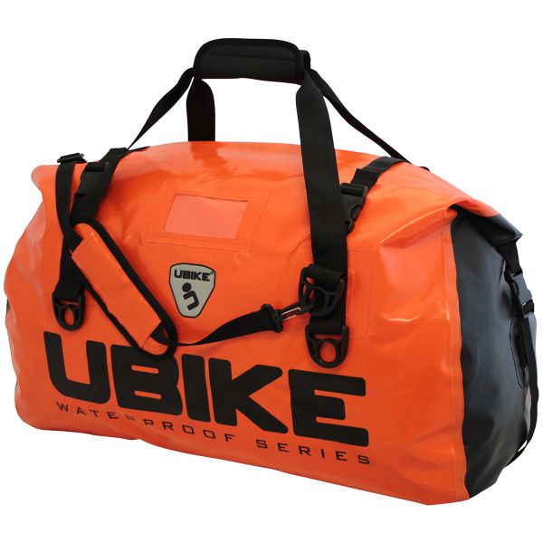 Sacoches moto UBIKE Sacoche de Selle Duffle Bag 50L Orange Noir Sacoches moto UBIKE Sacoche de Selle Duffle Bag 50L Orange Noir