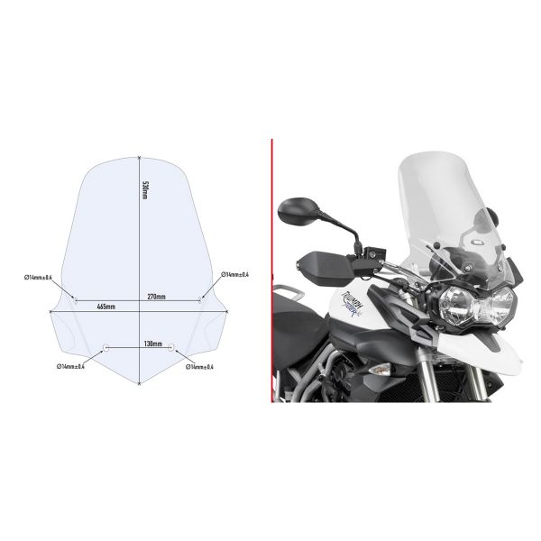 Bulle Givi Bulle 6401DT Triumph Tiger 800/800XC/800XR (11-17)
