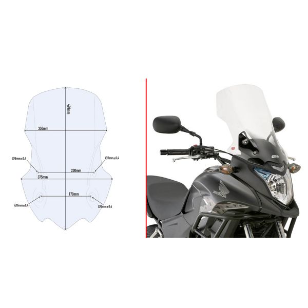 Bulle Givi Bulle D1121ST Honda CB500X (13-18)