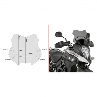Bulle Givi Bulle D3112B fumée Suzuki V-Strom 650 (17-20) Bulle Givi Bulle D3112B fumée Suzuki V-Strom 650 (17-20)
