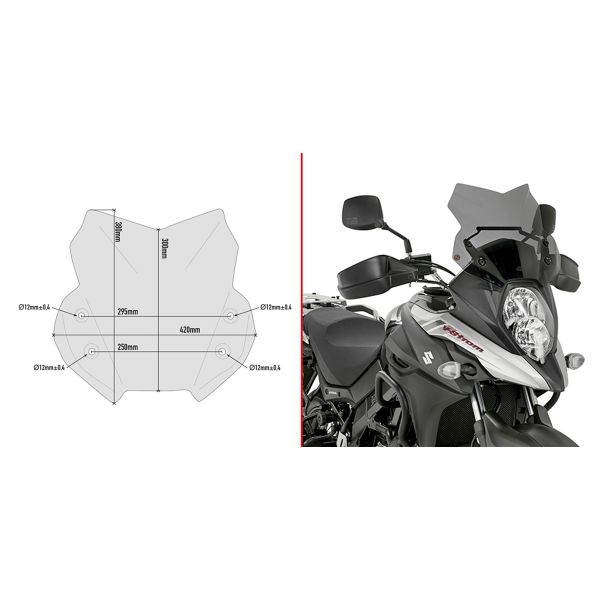Bulle Givi Bulle D3112B fume Suzuki V-Strom 650 (17-20)