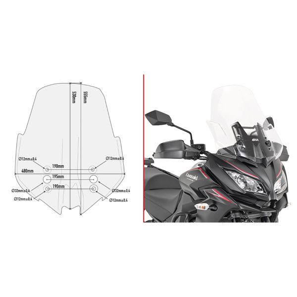 Bulle Givi Bulle D4120ST Kawasaki Versys 1000 (17-18)