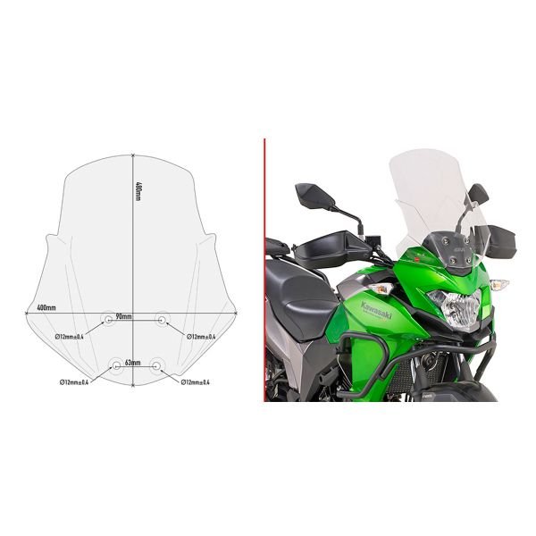 Bulle Givi Bulle D4121ST Kawasaki Versys X 300 (17-20)