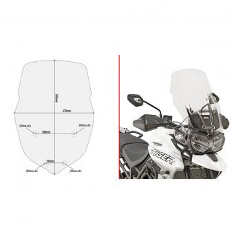 Bulle Givi Bulle D6413ST Triumph Tiger 800XC/800XR (18-19) Bulle Givi Bulle D6413ST Triumph Tiger 800XC/800XR (18-19)