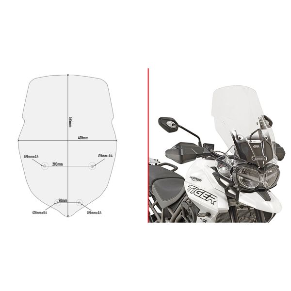 Bulle Givi Bulle D6413ST Triumph Tiger 800XC/800XR (18-19)