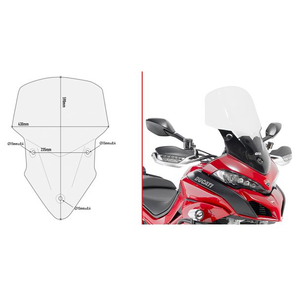 Bulle Givi Bulle D7406ST Ducati Multistrada 950/950S/1200/1260 (15-20) Bulle Givi Bulle D7406ST Ducati Multistrada 950/950S/1200/1260 (15-20)