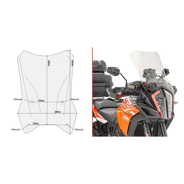 Bulle Givi Bulle D7706ST KTM 1290 Super Adventure R/S (17-20)
