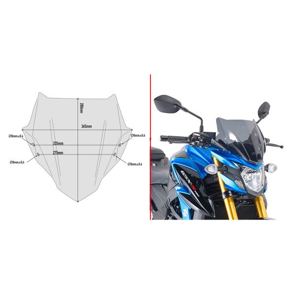 Bulle Givi Bulle fume A3113 Suzuki GSX-S750 (17-20)