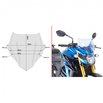 Bulle Givi Bulle fumée bleue A3113BL Suzuki GSX-S750 (17-20) Bulle Givi Bulle fumée bleue A3113BL Suzuki GSX-S750 (17-20)