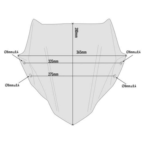 Bulle Givi Bulle fume bleue A5125BL BMW G310R (17-20)