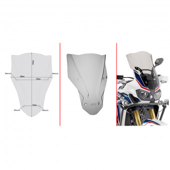 Bulle Givi Bulle fumée D1144S Honda CRF1000L Africa Twin (16-19) Bulle Givi Bulle fumée D1144S Honda CRF1000L Africa Twin (16-19)